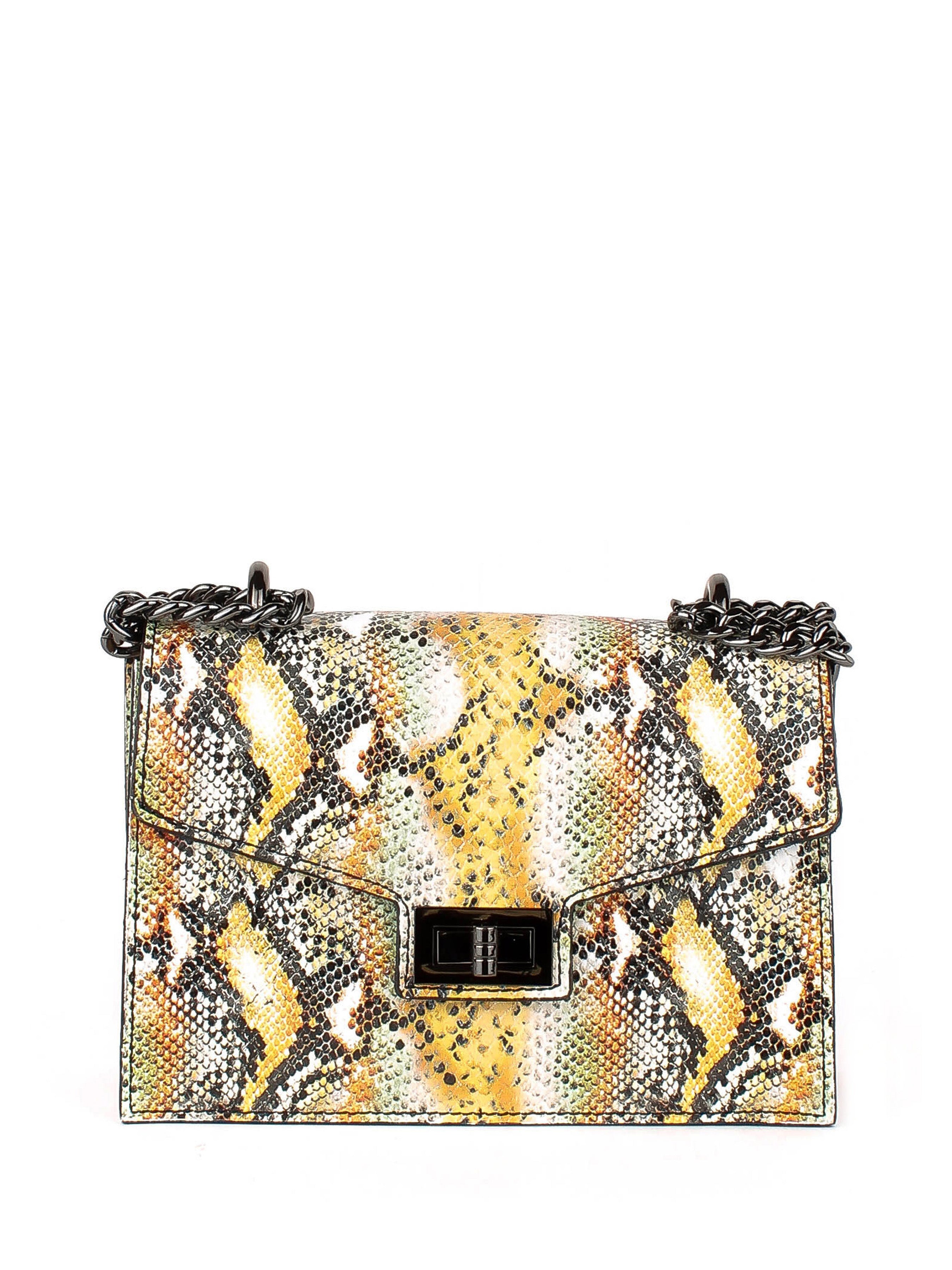 Bandolera de piel italiana Amarillo 3941-1915-35