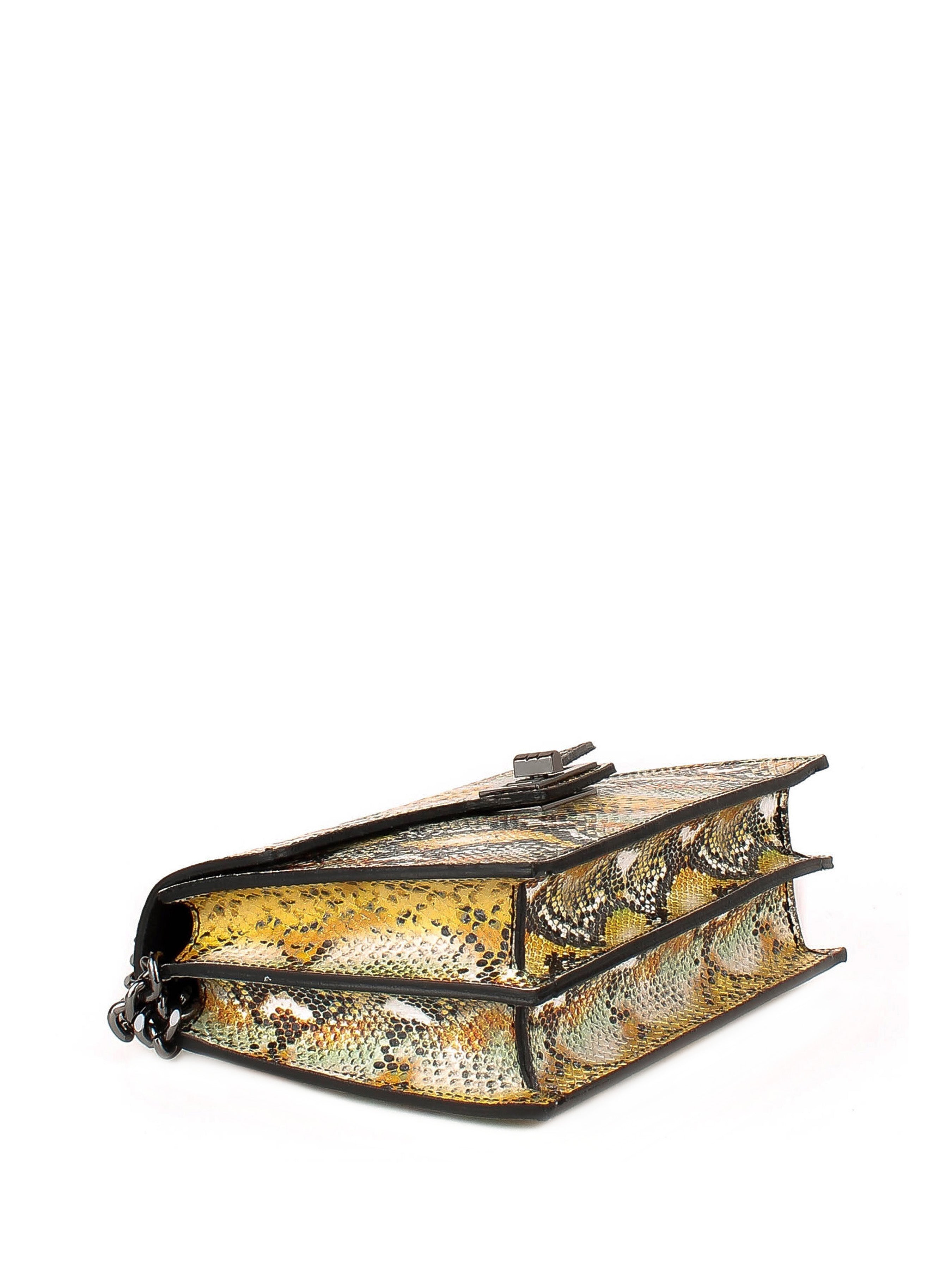 Bandolera de piel italiana Amarillo 3941-1915-35