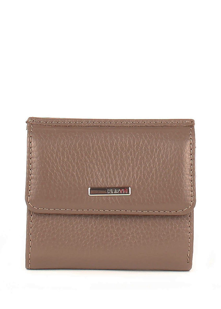 Cartera de piel italiana Gris 1066-51