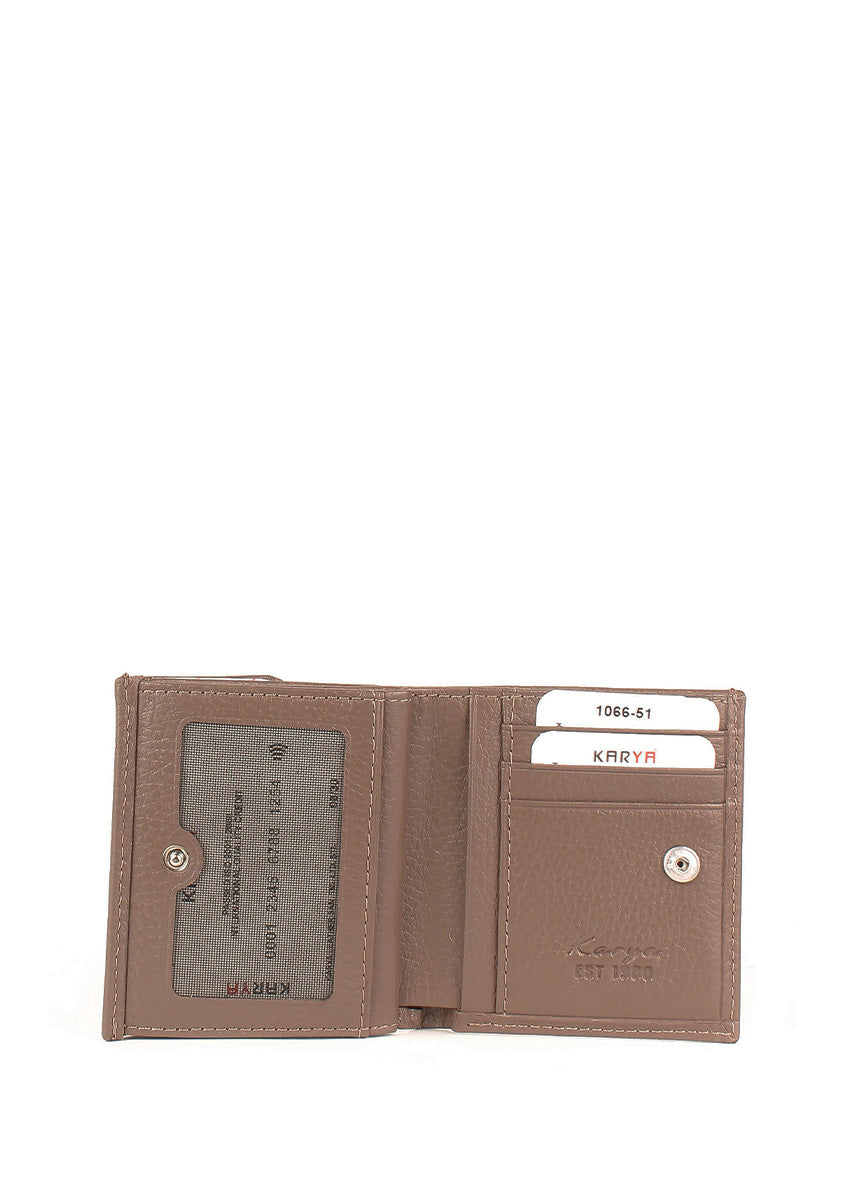 Cartera de piel italiana Gris 1066-51