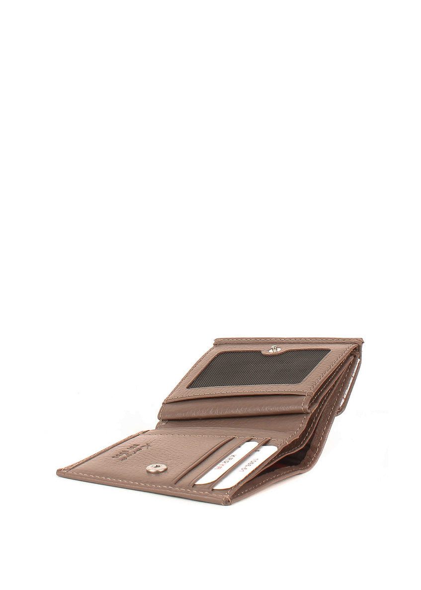 Cartera de piel italiana Gris 1066-51