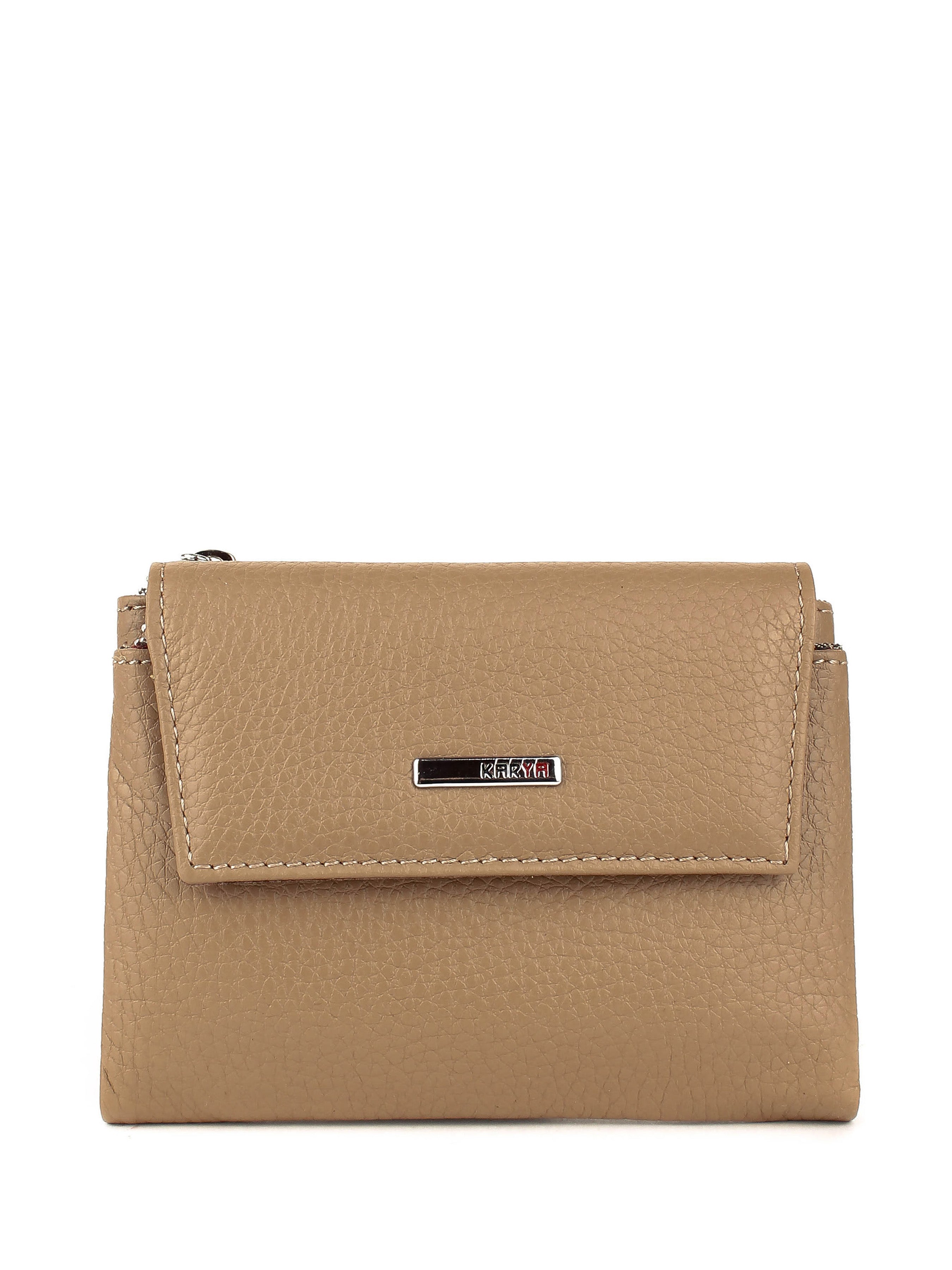 Cartera de piel italiana Gris 1205-50