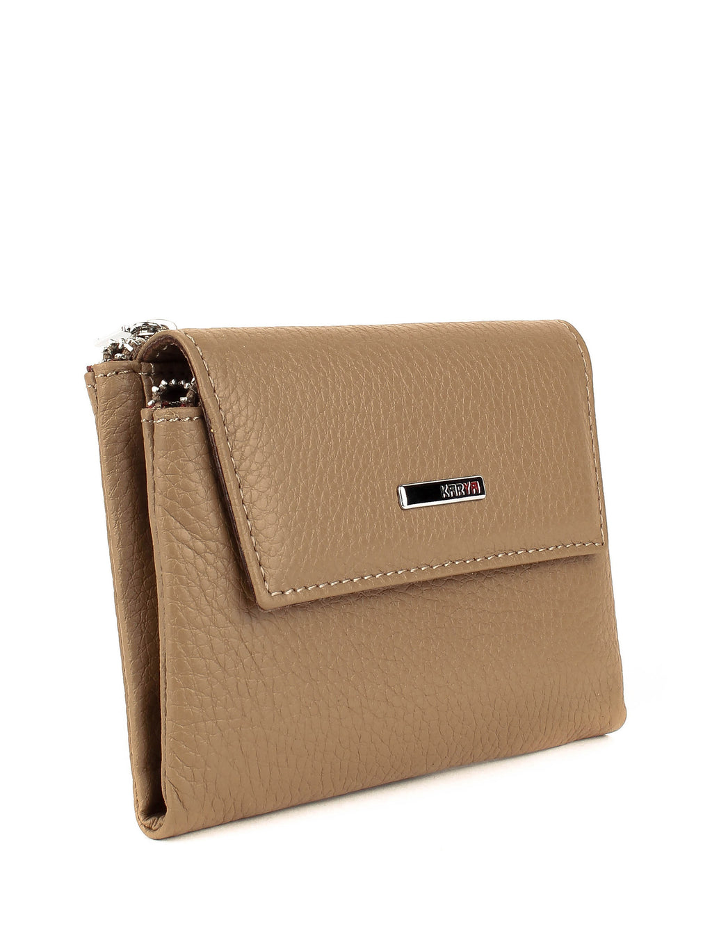 Cartera de piel italiana Gris 1205-50