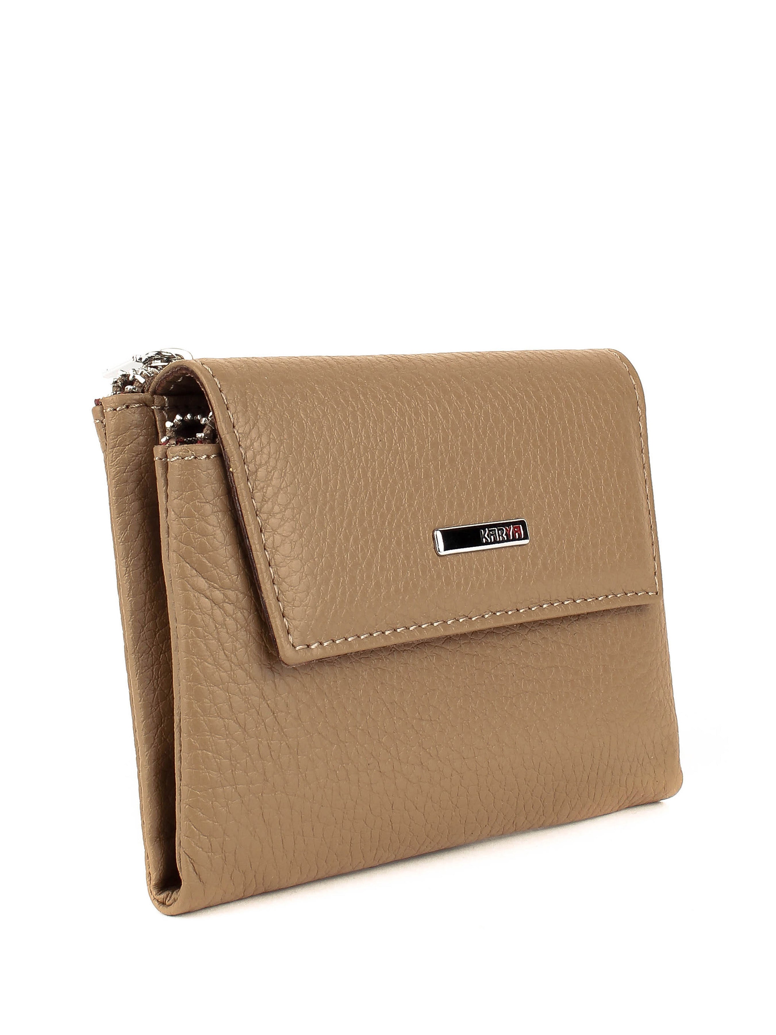 Cartera de piel italiana Gris 1205-50