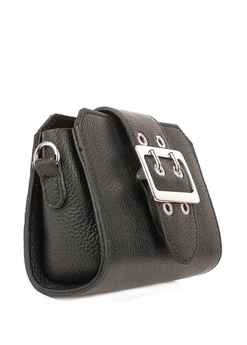 Bandolera de piel italiana Negro 2170-05-32