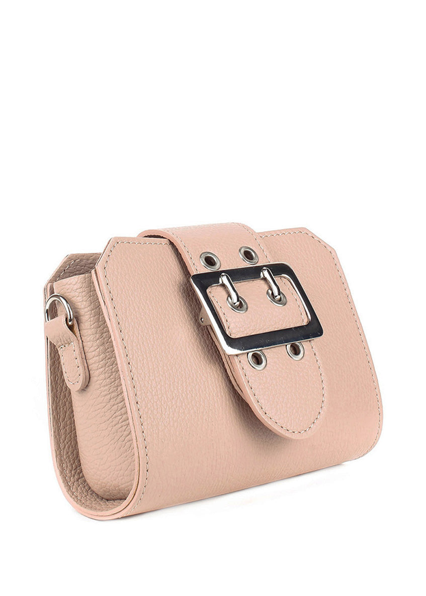 Bandolera de piel italiana Gris 2170-52-32