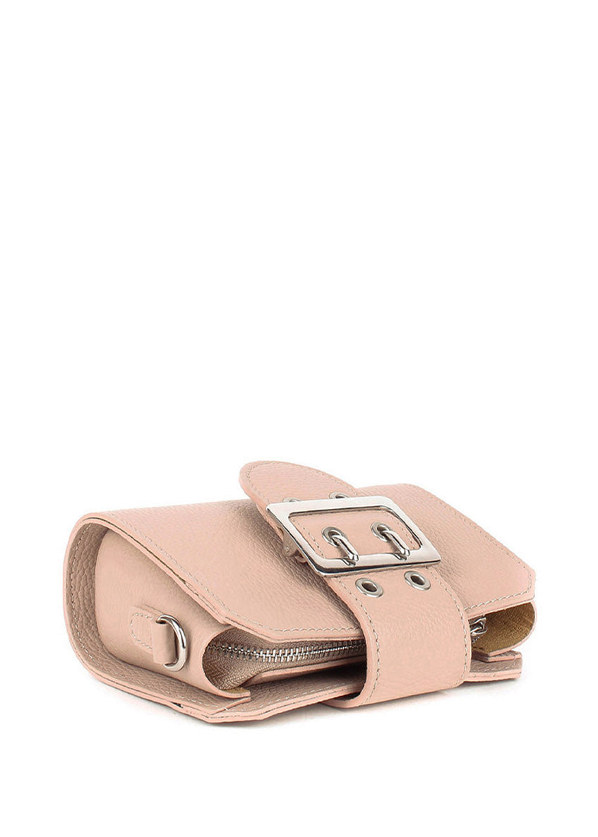 Bandolera de piel italiana Gris 2170-52-32