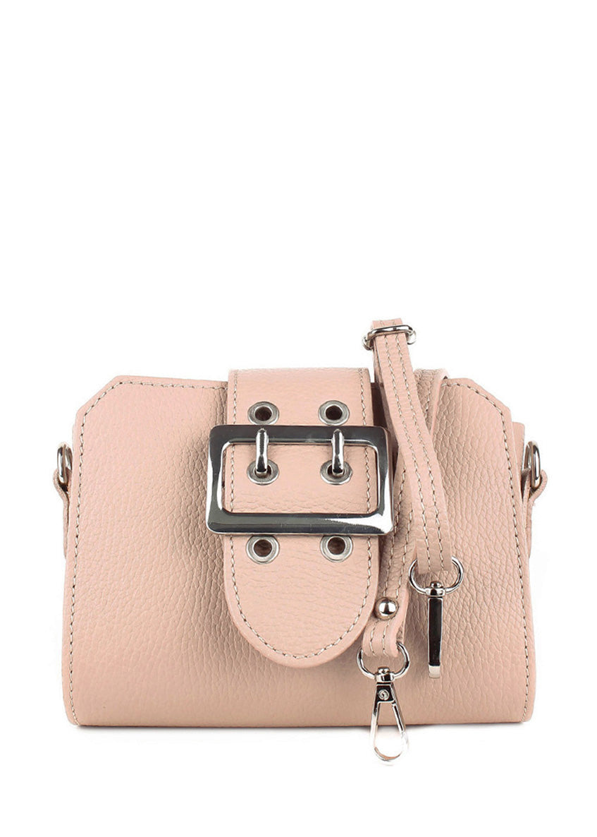 Bandolera de piel italiana Gris 2170-52-32