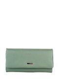 Cartera de piel italiana Verde 1159-026