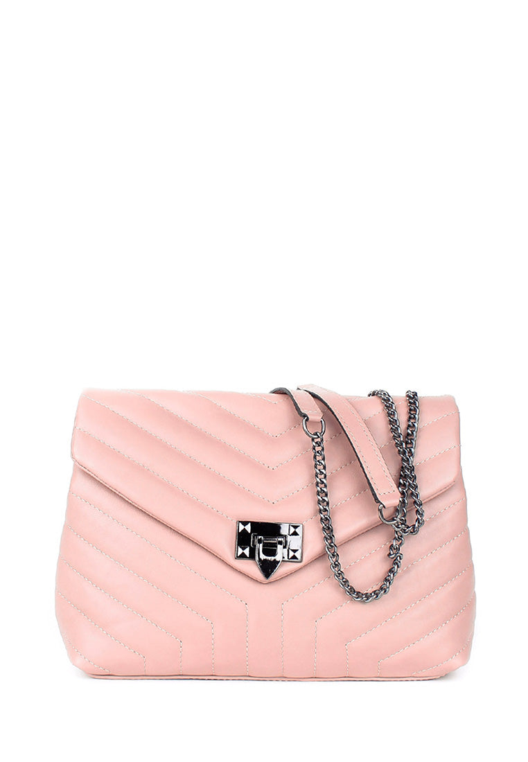 Bandolera de piel italiana Gris 5816-52-37