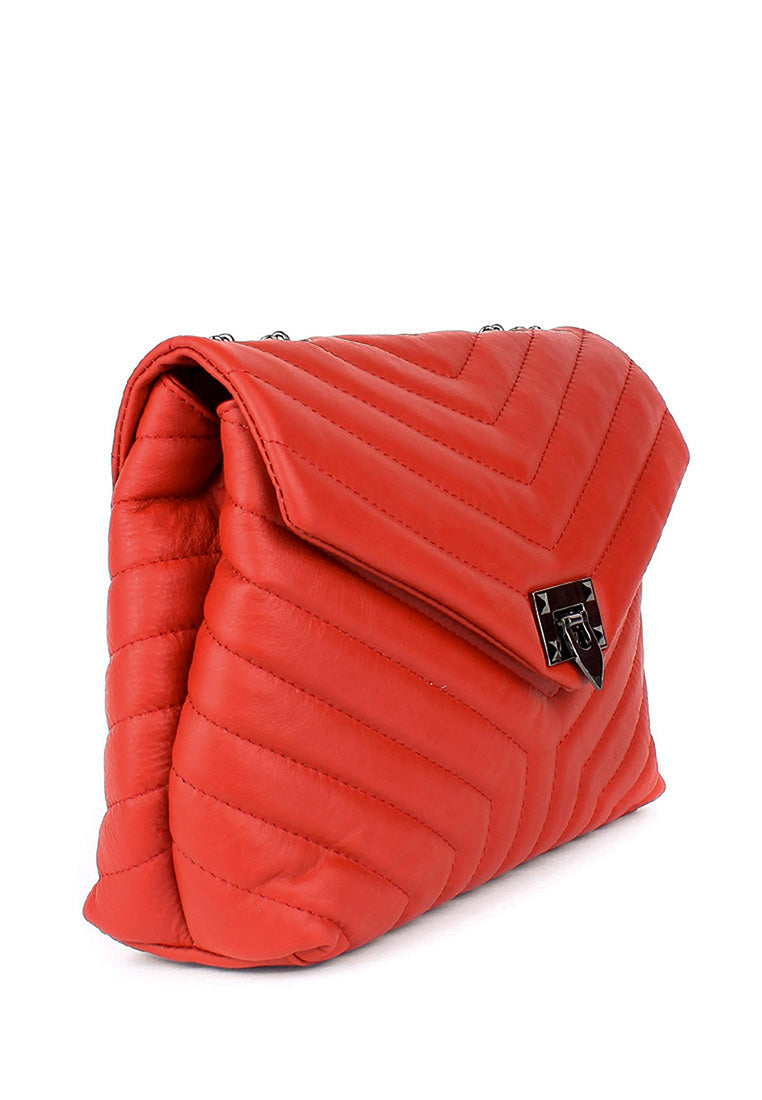 Bandolera de piel italiana Marrón 5816-122-37