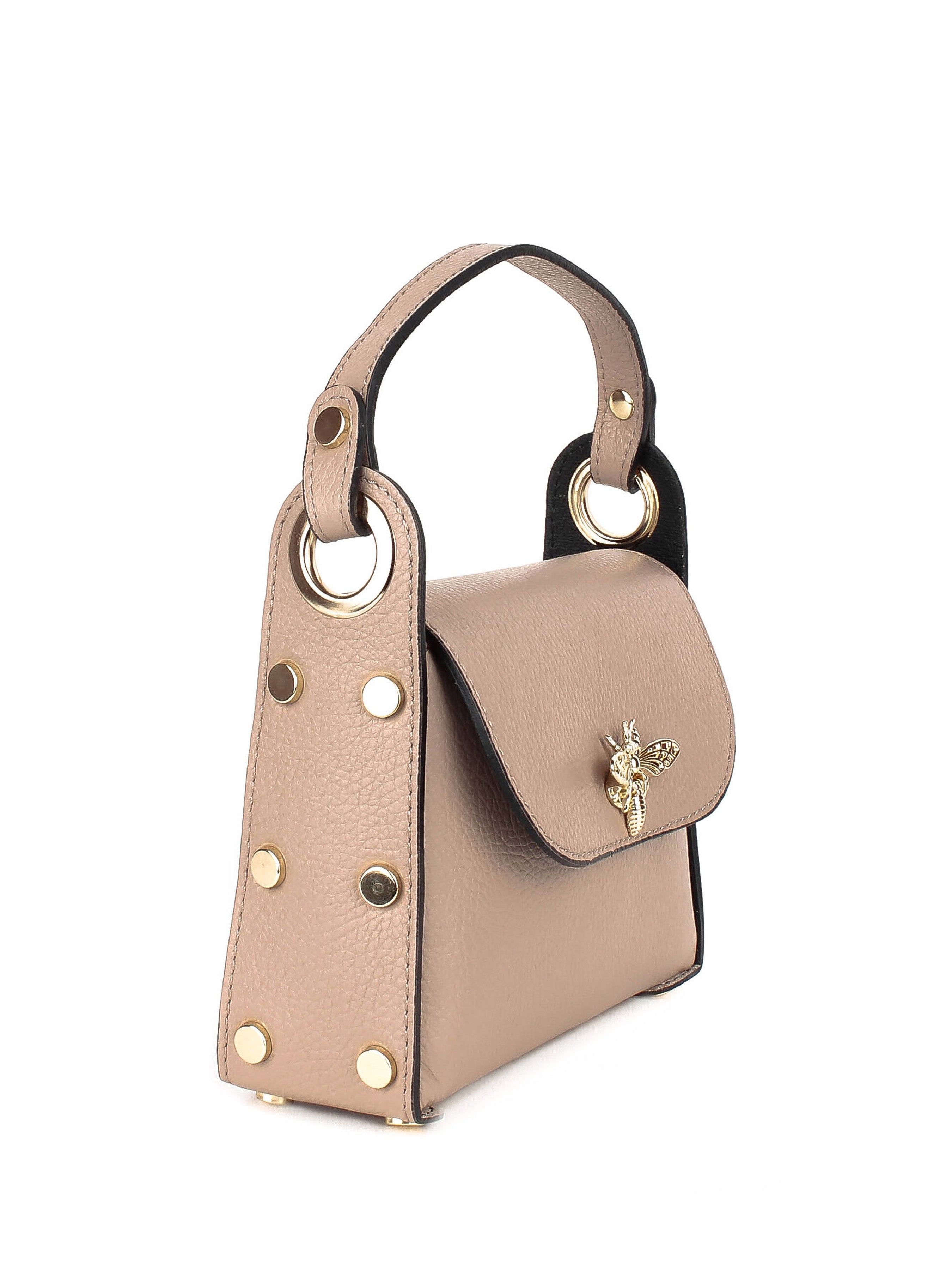 Bolso de mano de piel italiana Gris 8822-52-32