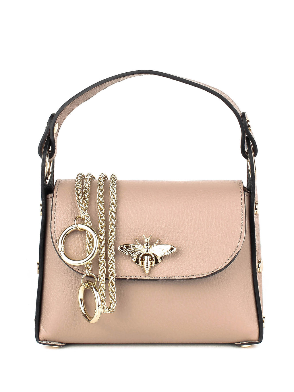 Bolso de mano de piel italiana Gris 8822-52-32