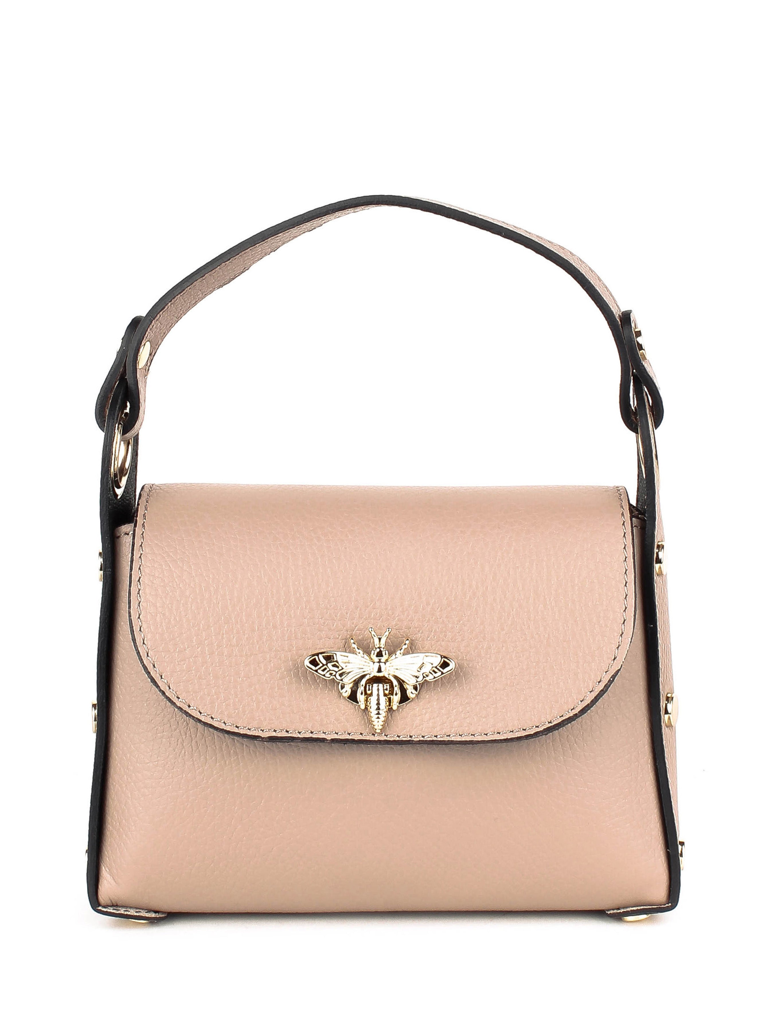 Bolso de mano de piel italiana Gris 8822-52-32