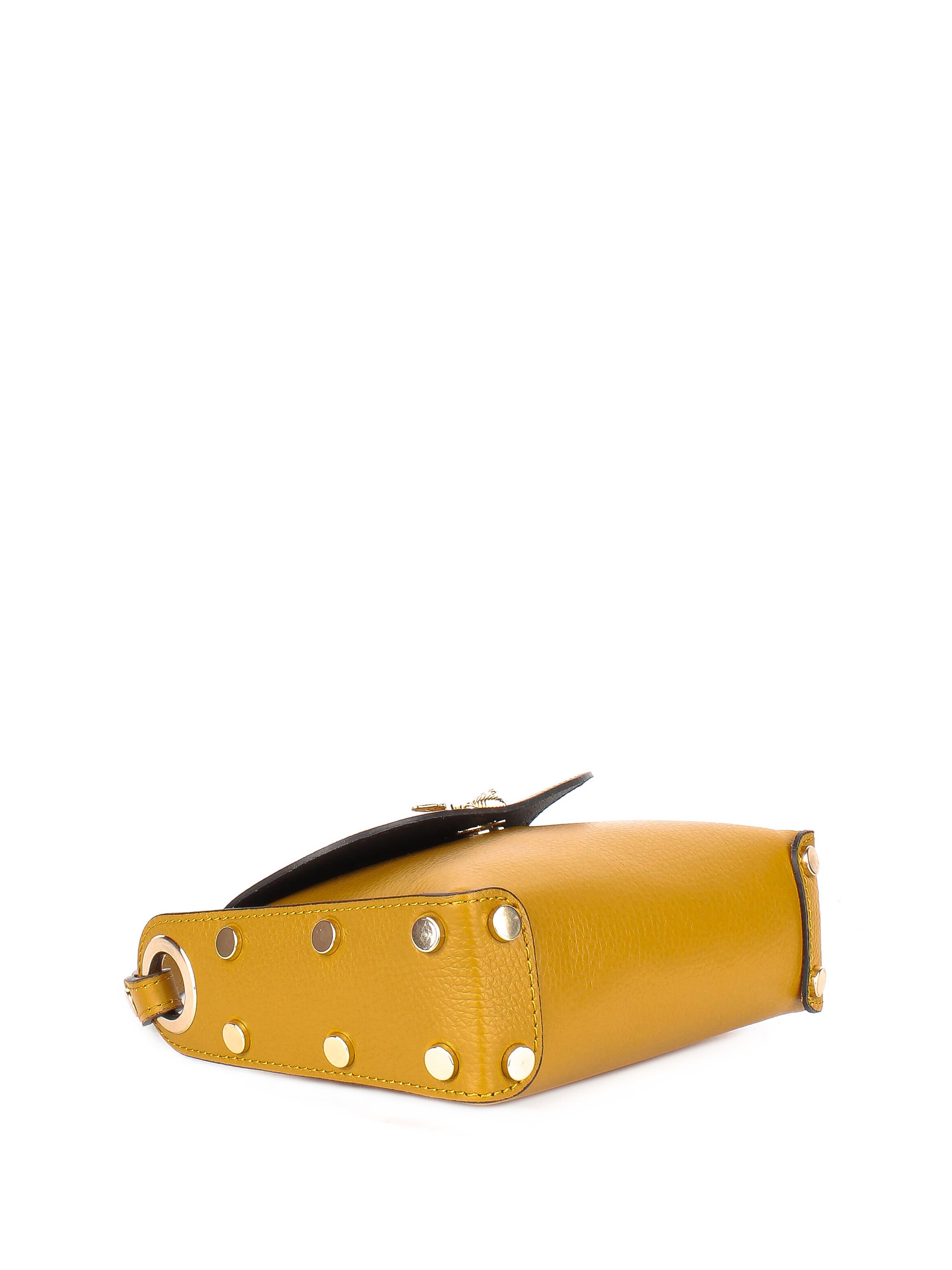 Bolso de mano de piel italiana Amarillo 8822-55-32