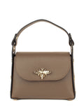 Bolso de mano de piel italiana Gris, Marrón 8822-104-32