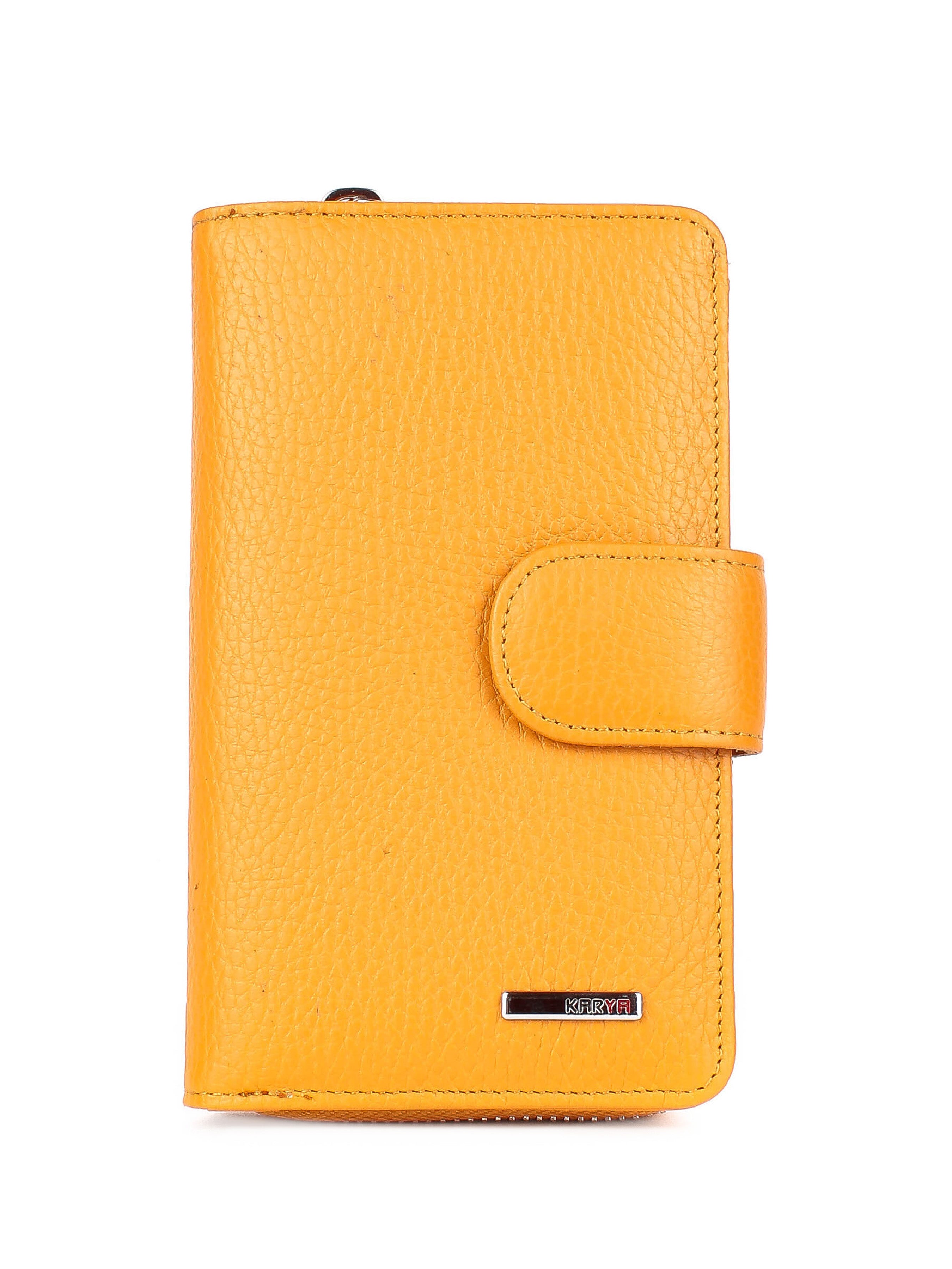 Cartera de piel italiana Amarillo 2009-56