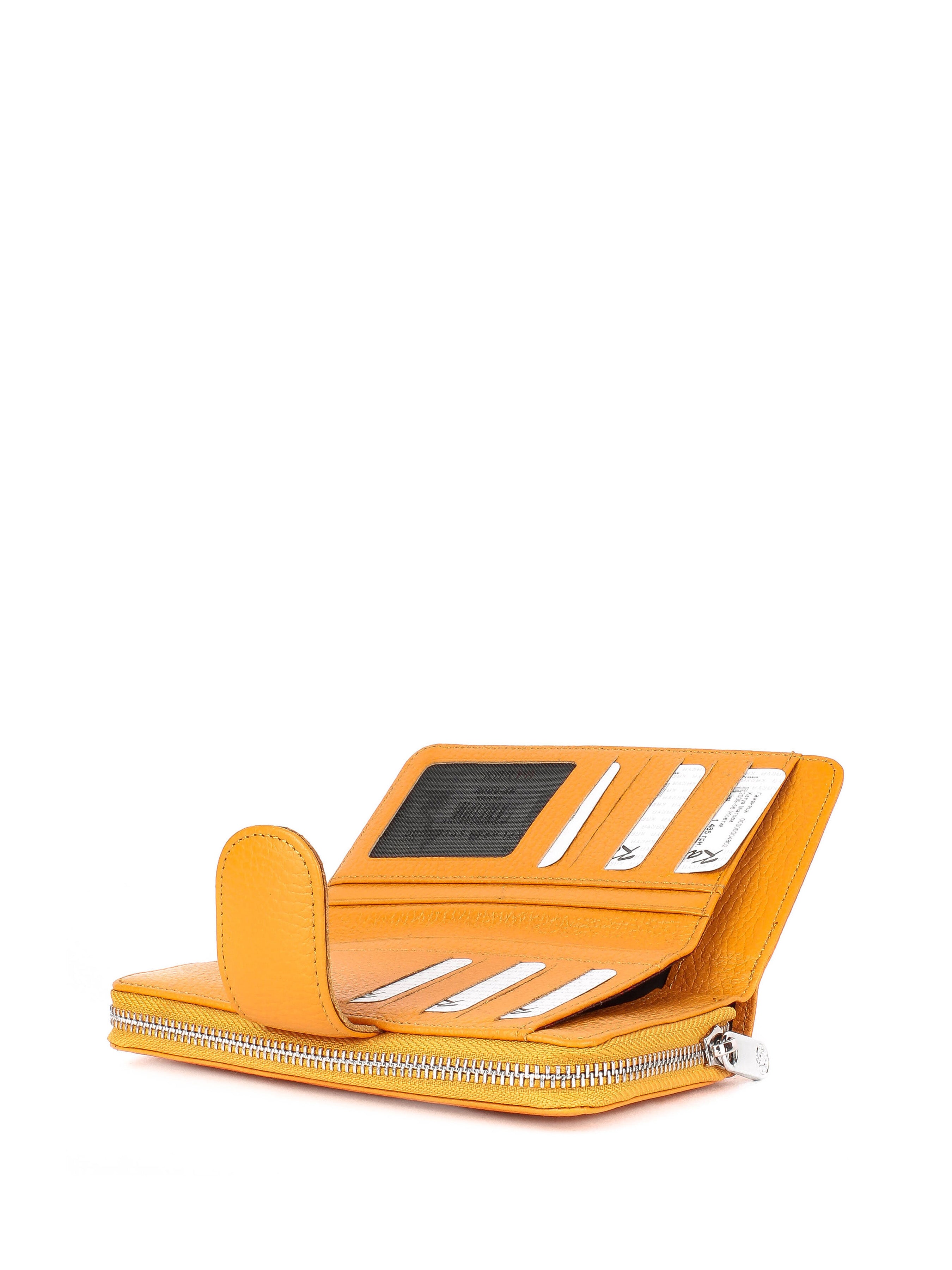 Cartera de piel italiana Amarillo 2009-56