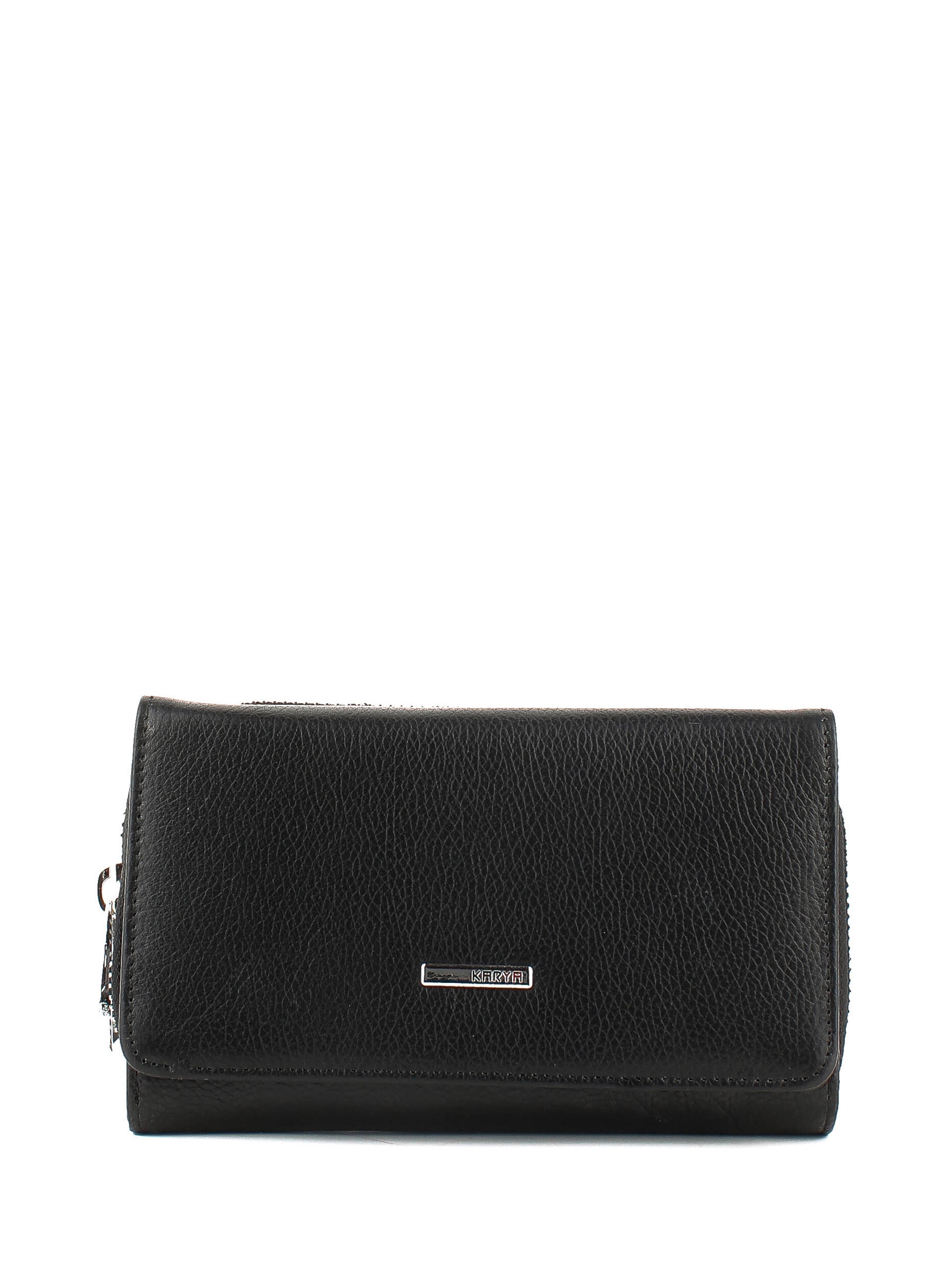 Cartera de piel italiana Negro 2013-45