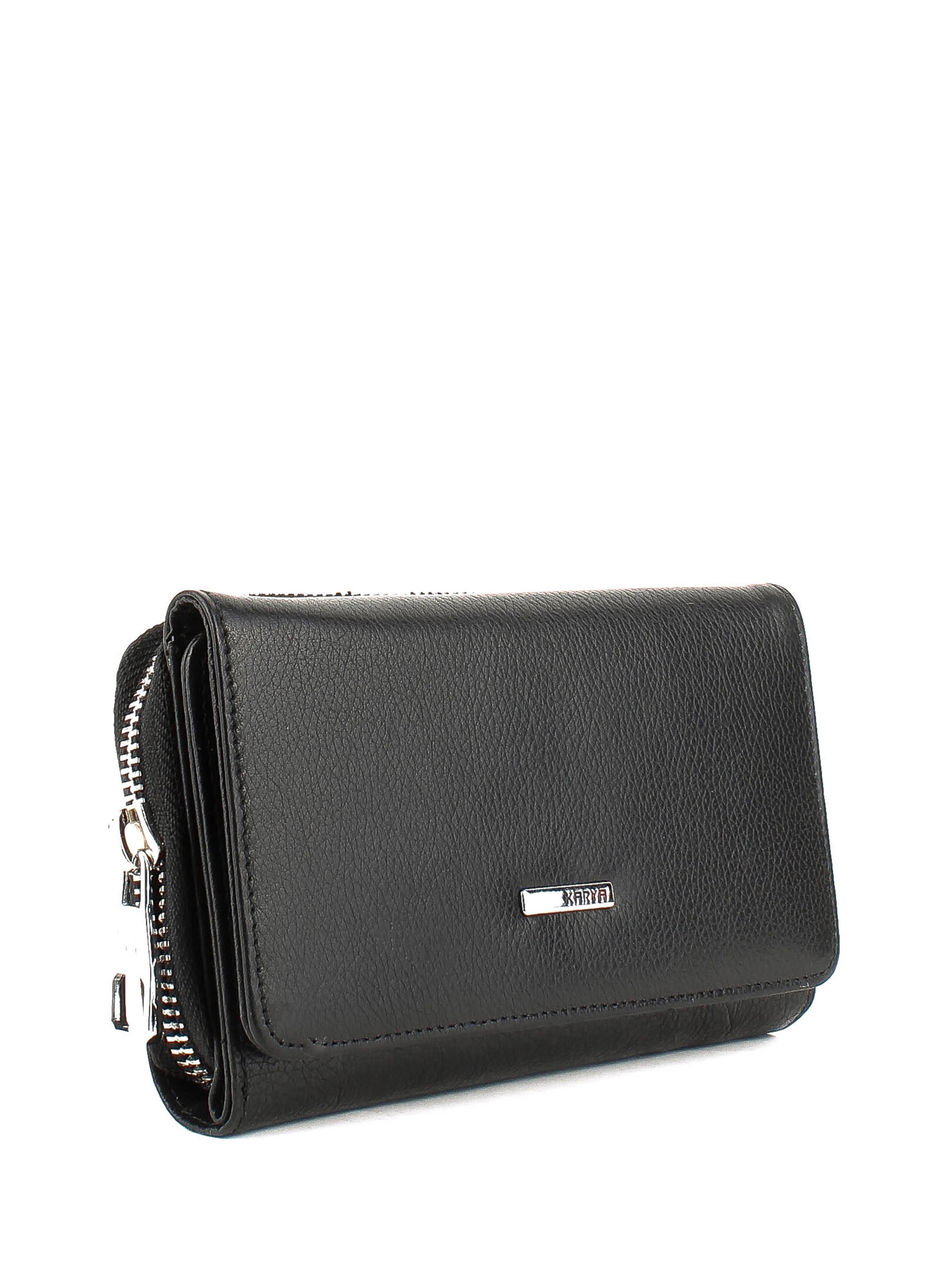 Cartera de piel italiana Negro 2013-45