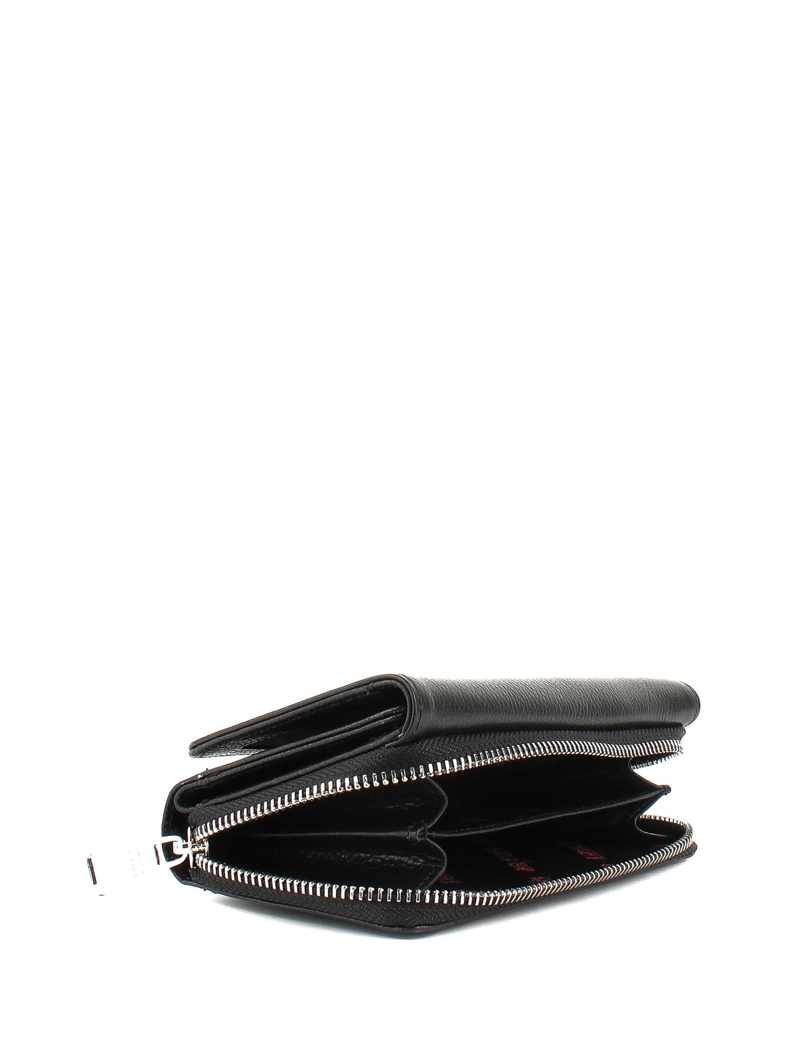 Cartera de piel italiana Negro 2013-45