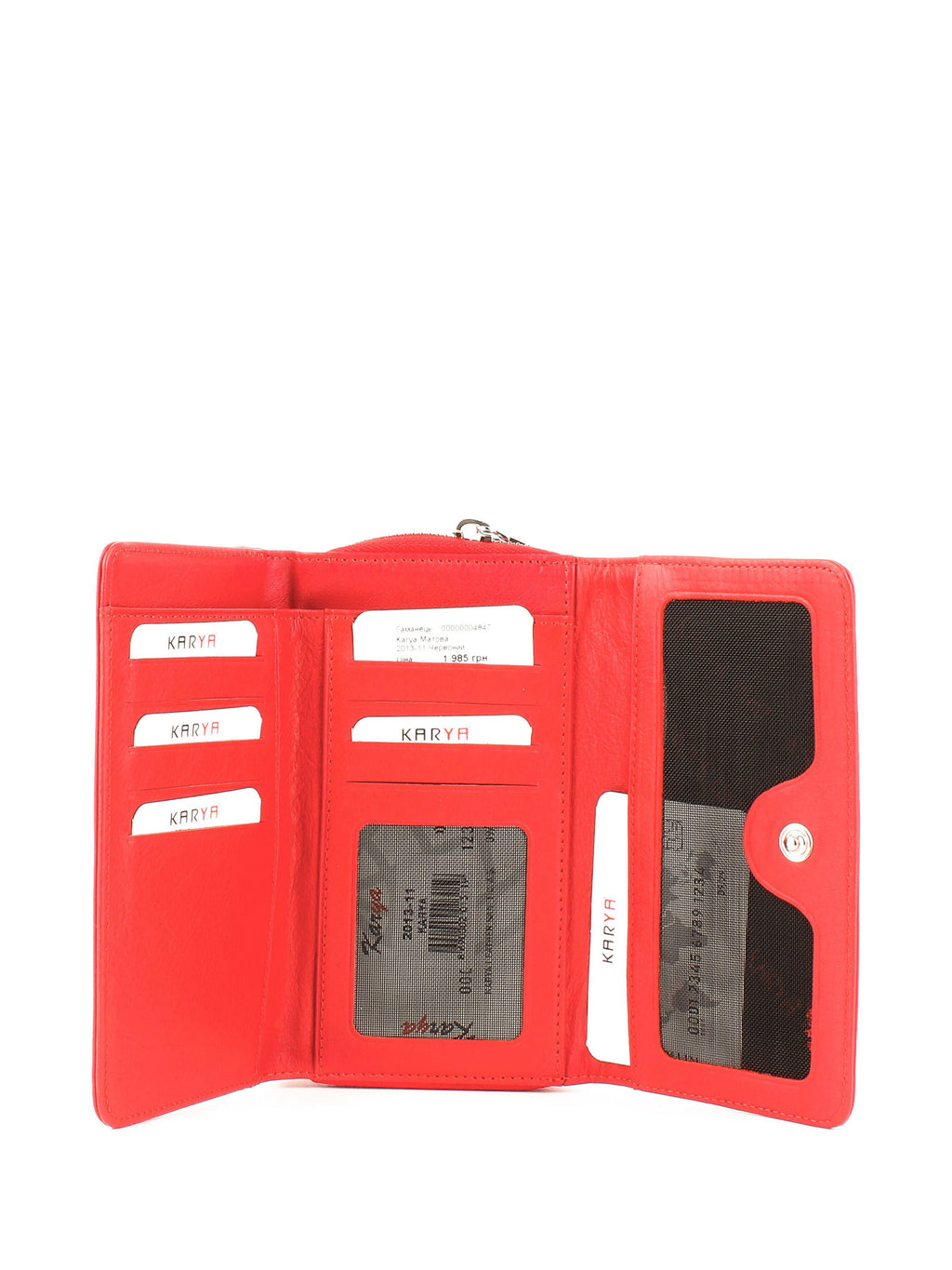 Cartera de piel italiana Rojo 2013-11