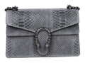 Bandolera de piel italiana Gris 9639-27-35