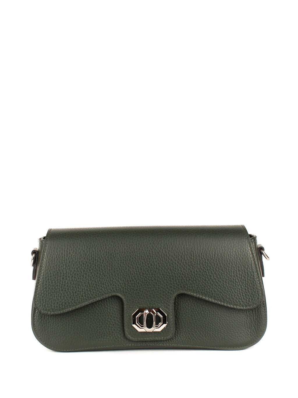 Bandolera de piel italiana Verde 1100-64-32