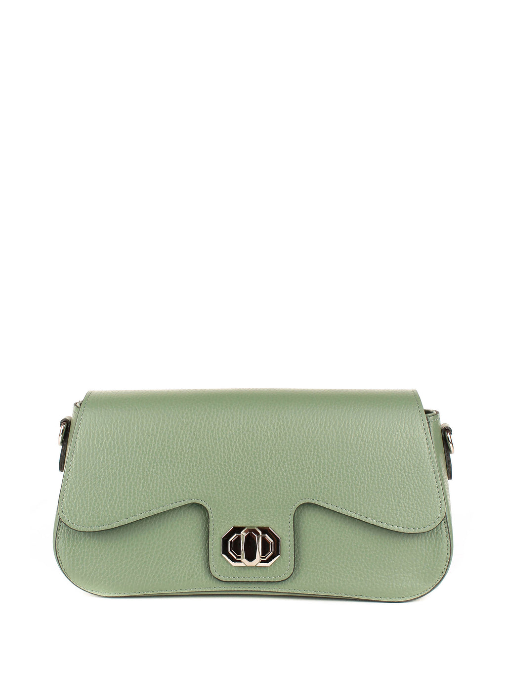 Bandolera de piel italiana Verde 1100-81-32