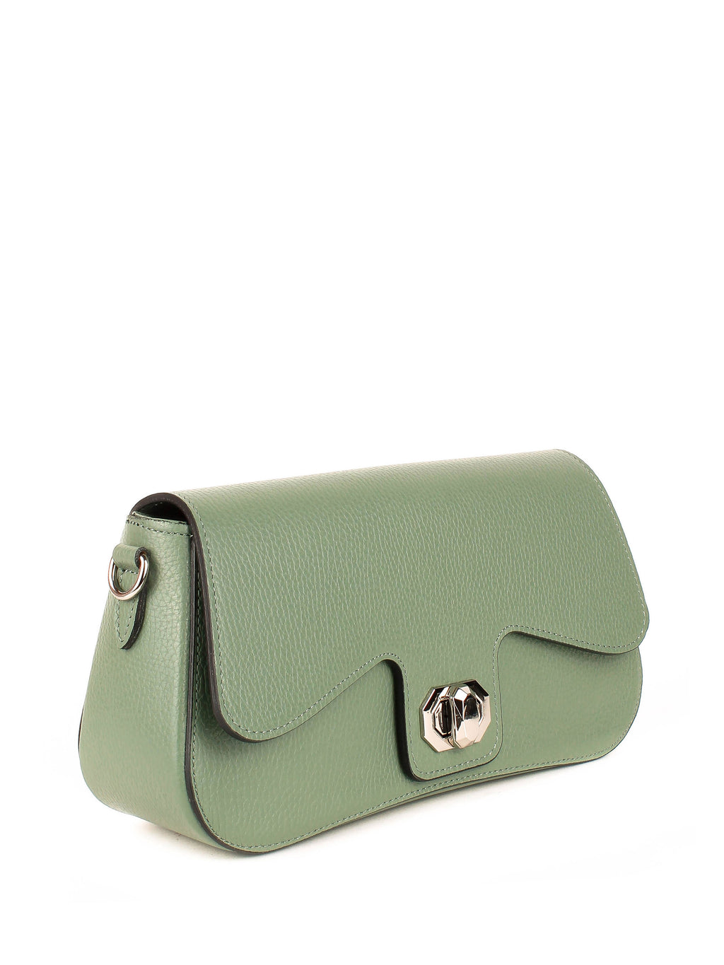 Bandolera de piel italiana Verde 1100-81-32