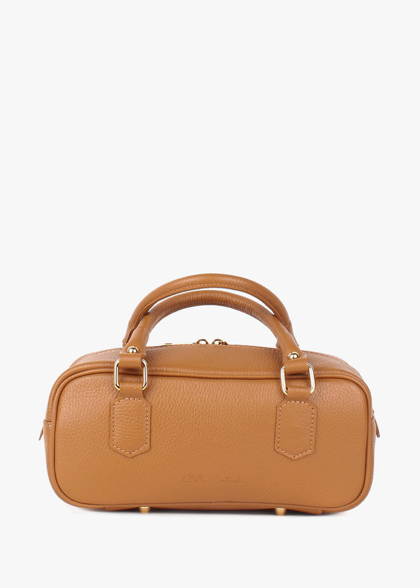 Bolso de hombro de piel italiana Rojo 6890-45-32