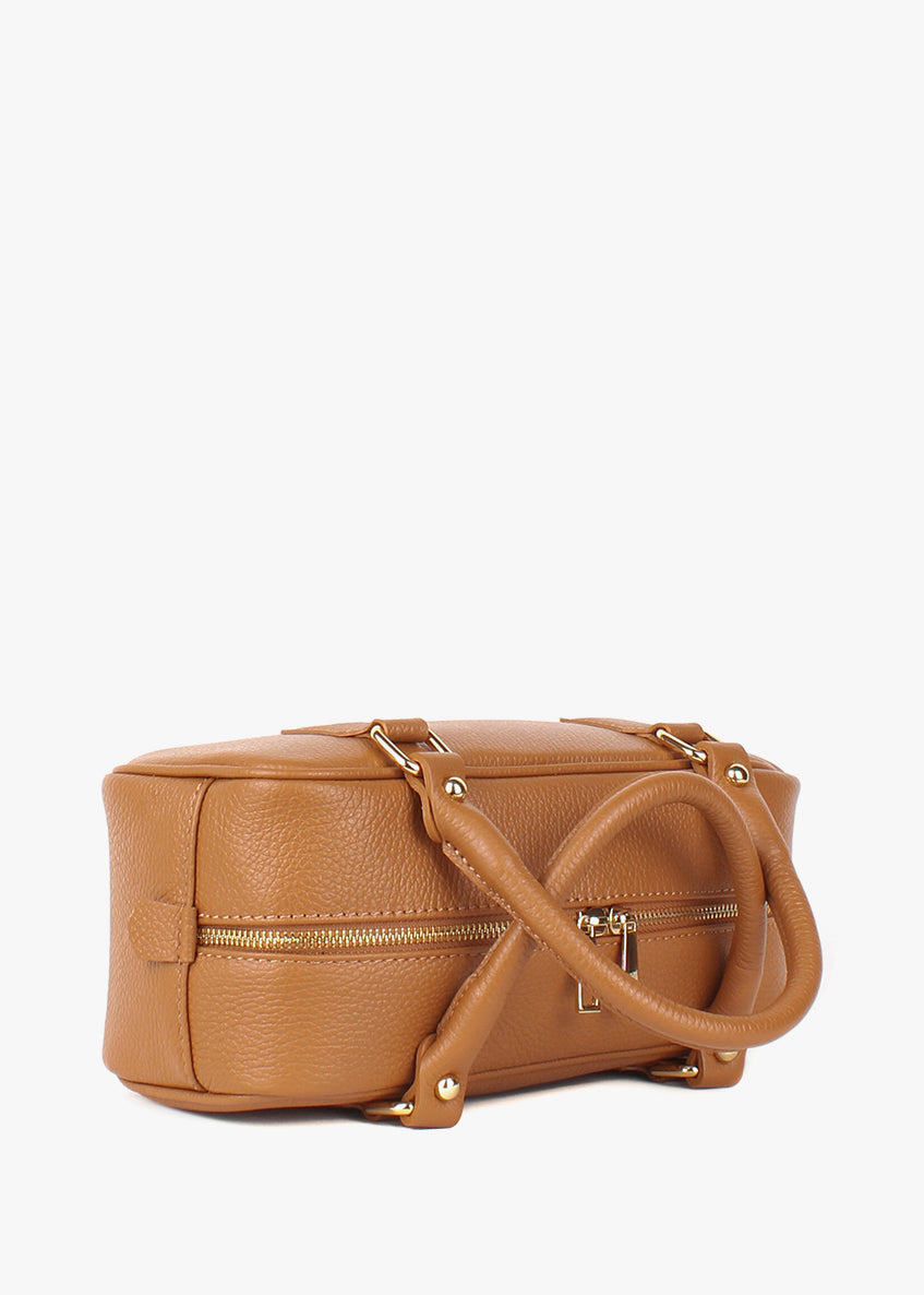 Bolso de hombro de piel italiana Rojo 6890-45-32