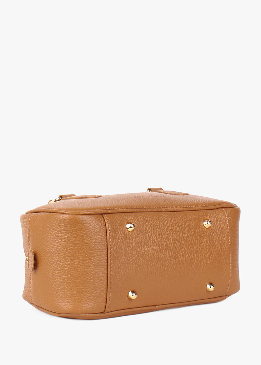 Bolso de hombro de piel italiana Rojo 6890-45-32