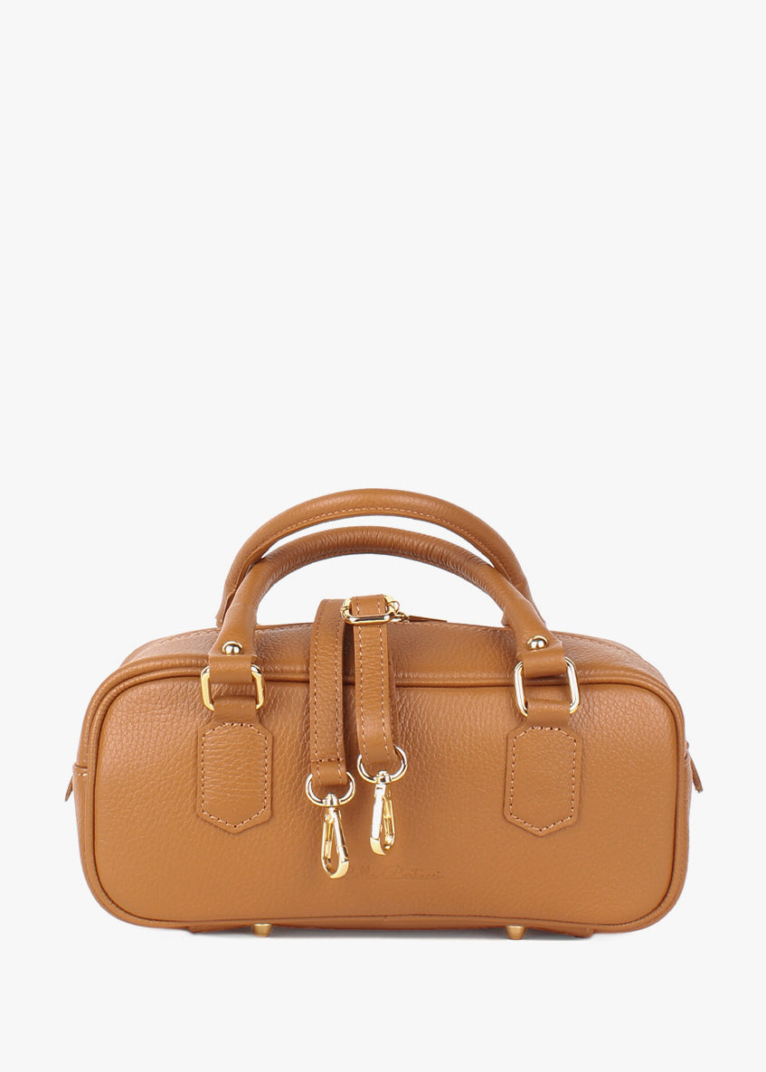 Bolso de hombro de piel italiana Rojo 6890-45-32