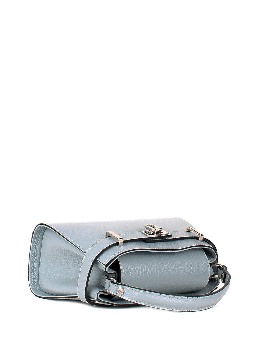 Bolso de mano de piel italiana Блакитний 8055-17-32