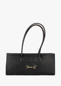 Bolso de mano de piel italiana Negro 4088-05-32