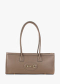 Bolso de mano de piel italiana Gris, Marrón 4088-104-32