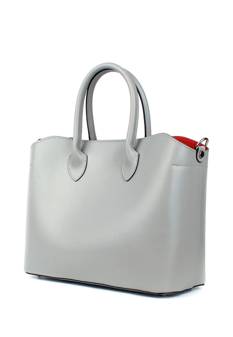 Bolso Tote de piel italiana Plato Gris