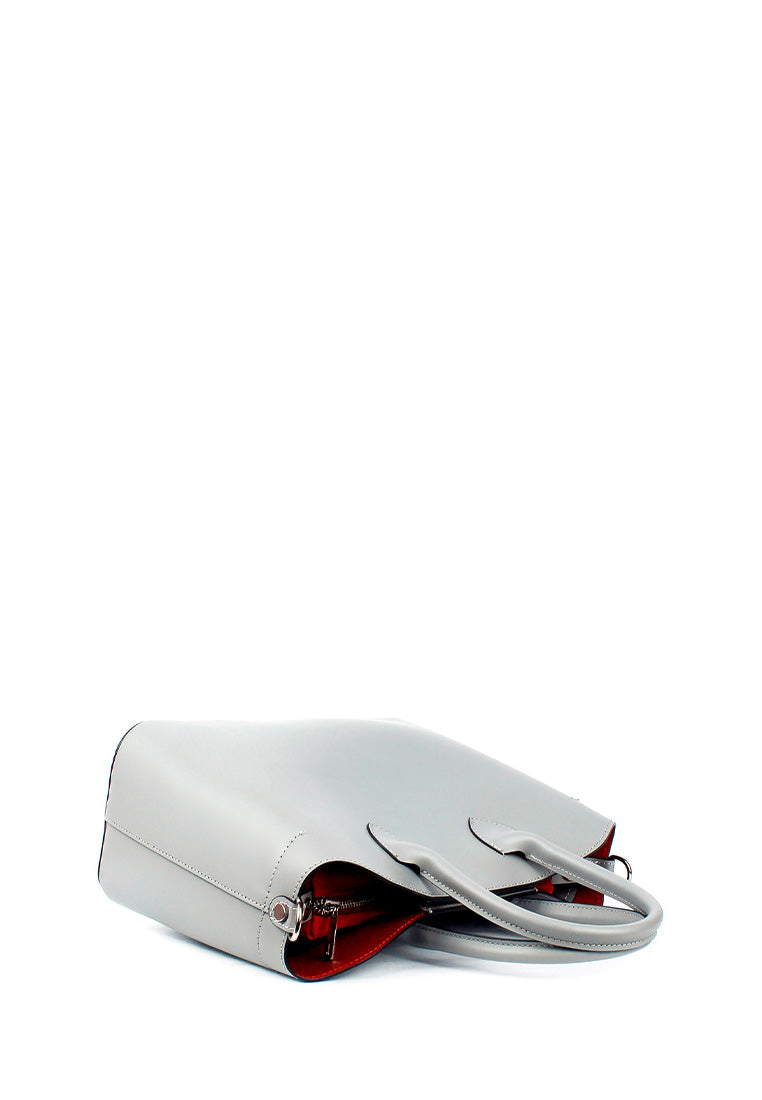 Bolso Tote de piel italiana Plato Gris