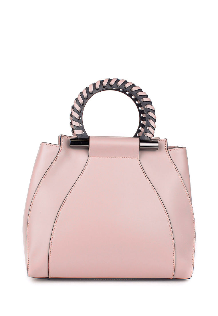 Bolso de mano de piel italiana Organo Beige