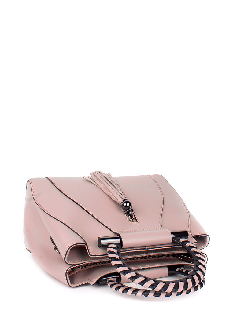 Bolso de mano de piel italiana Organo Beige