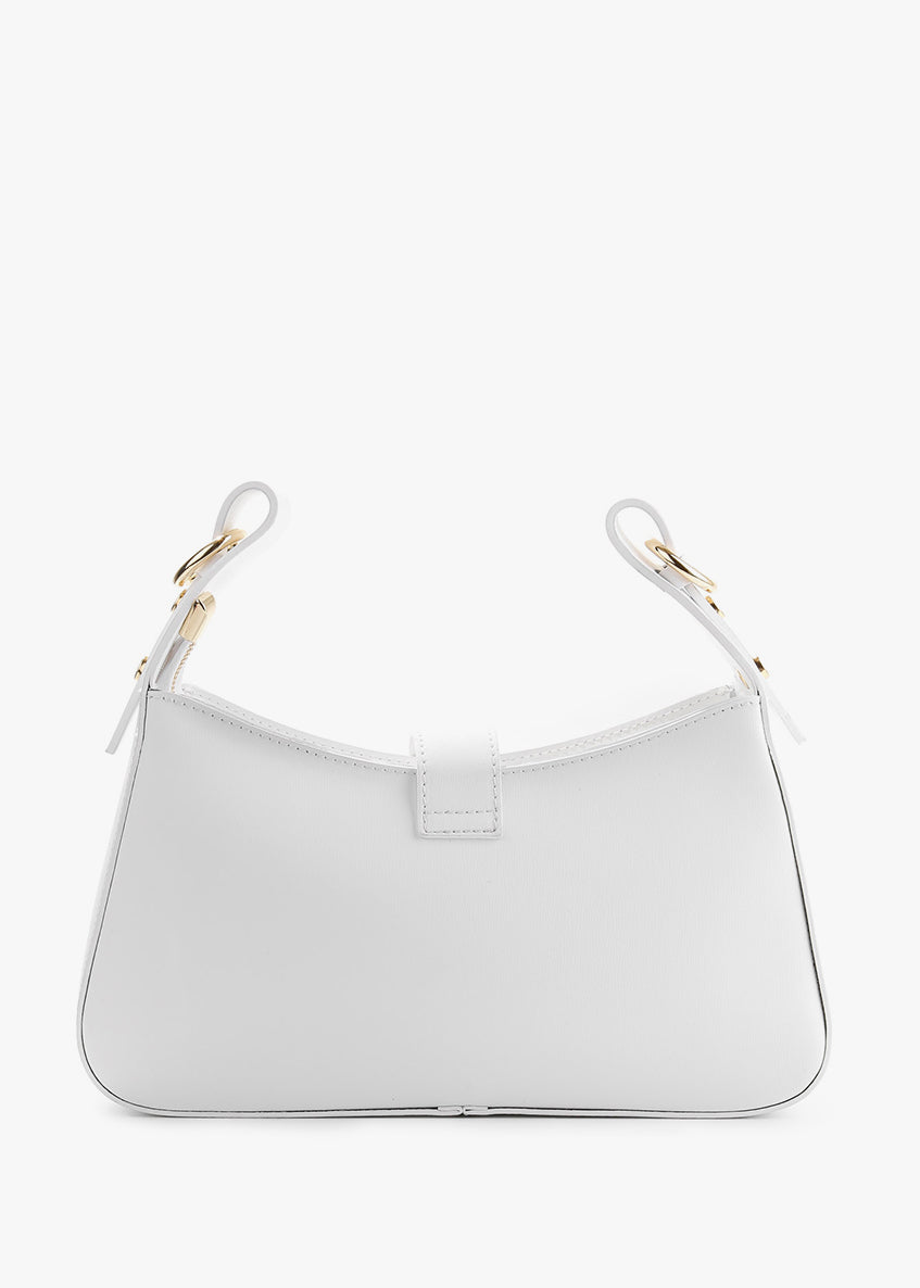 Bolso de hombro de piel italiana Blanco 4455-16-33