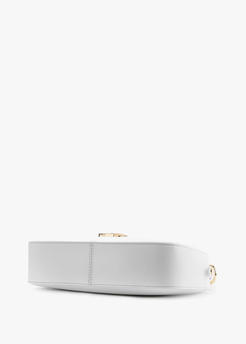 Bolso de hombro de piel italiana Blanco 4455-16-33