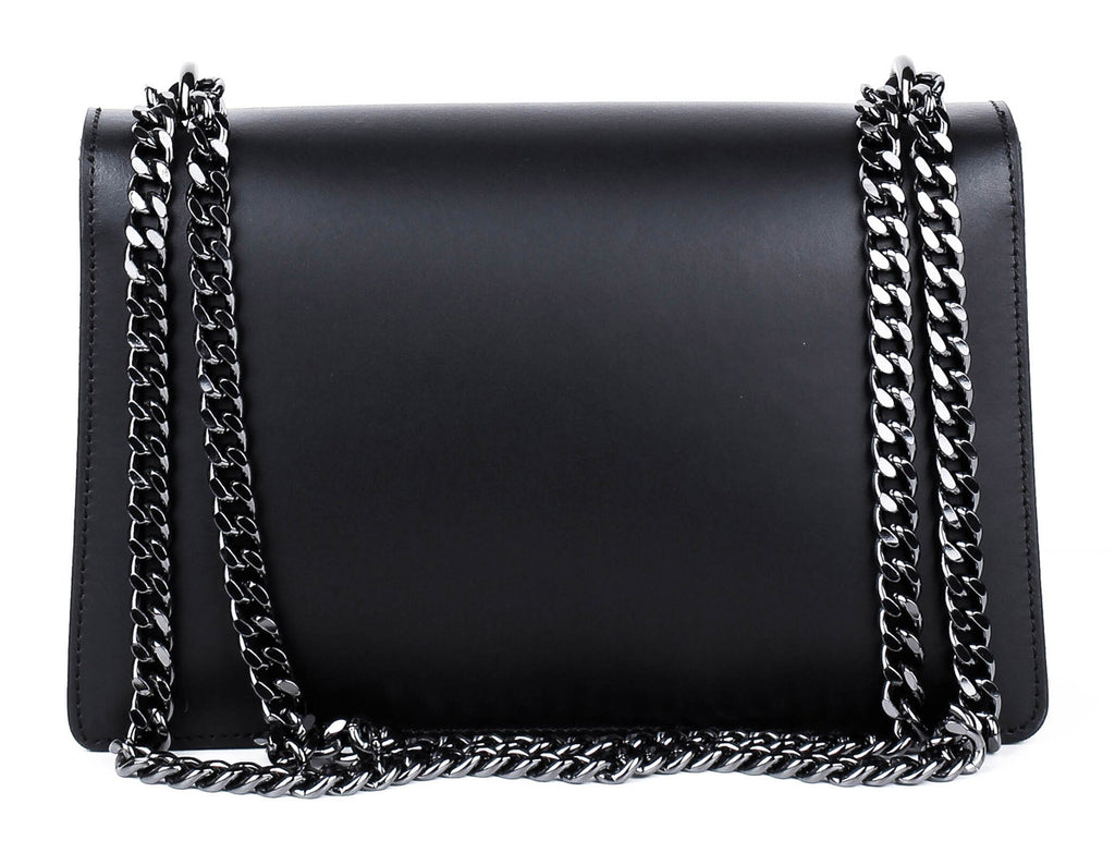 Bandolera de piel italiana Negro 9639-05-31