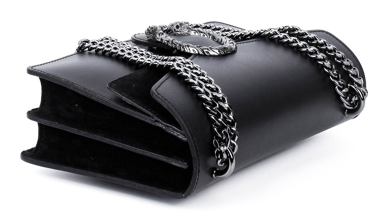 Bandolera de piel italiana Negro 9639-05-31