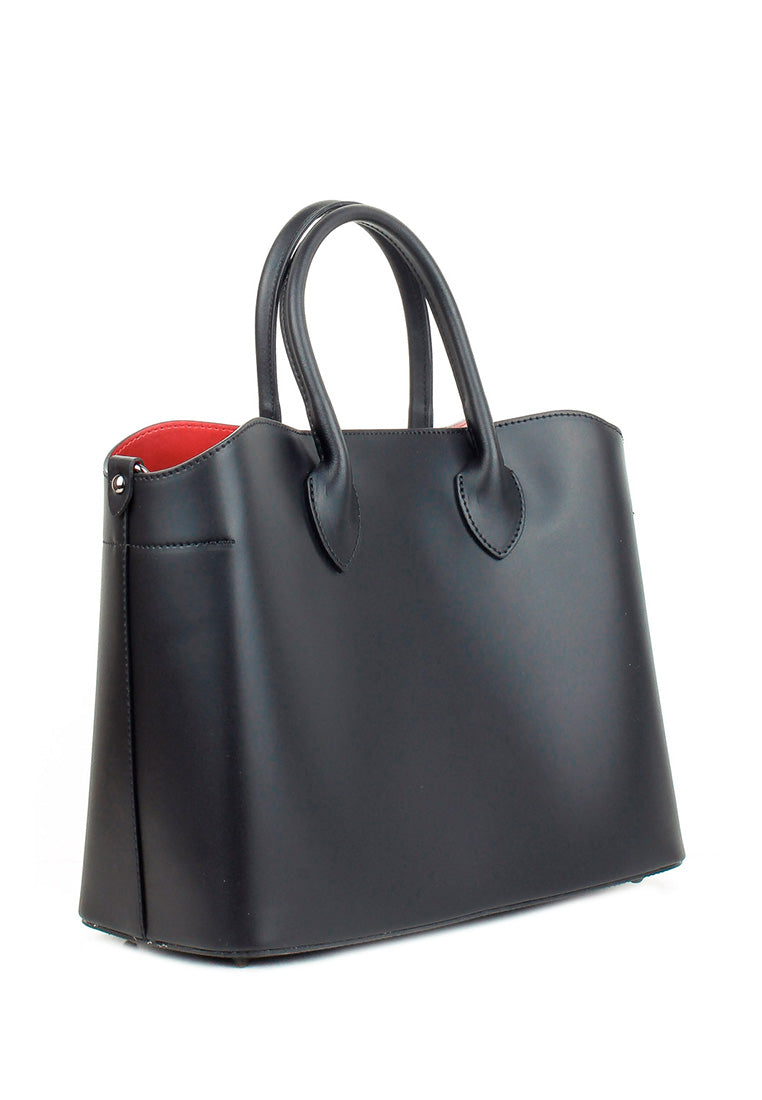 Bolso Tote de piel italiana Chopin Negro