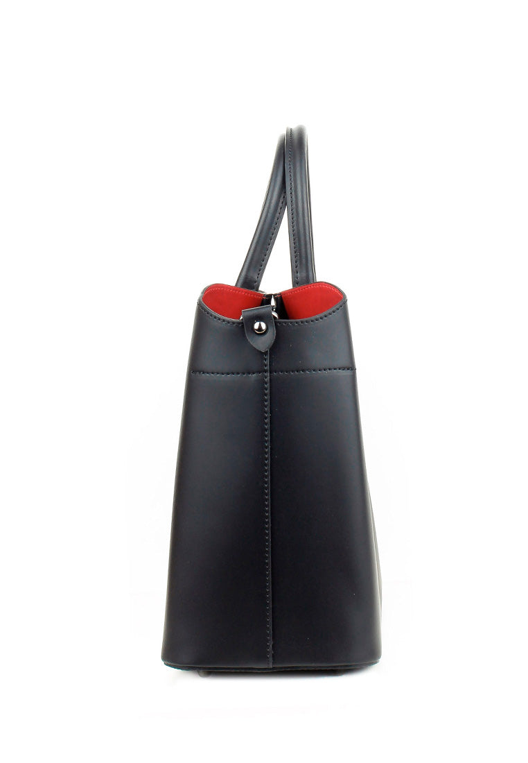 Bolso Tote de piel italiana Chopin Negro