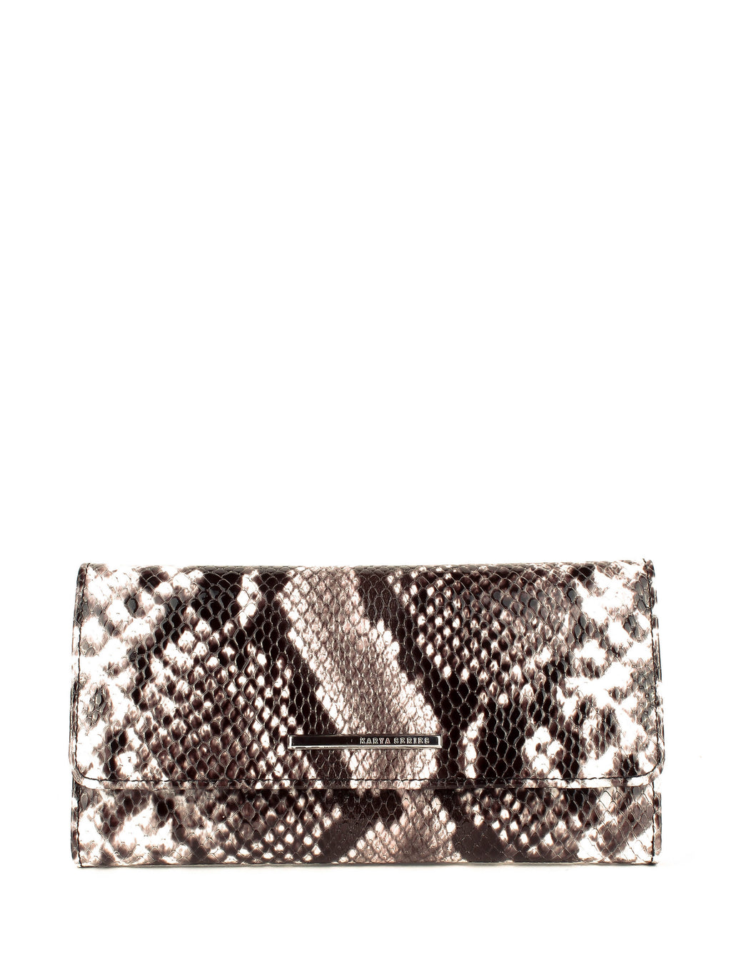 Cartera de piel italiana Gris 1146-536