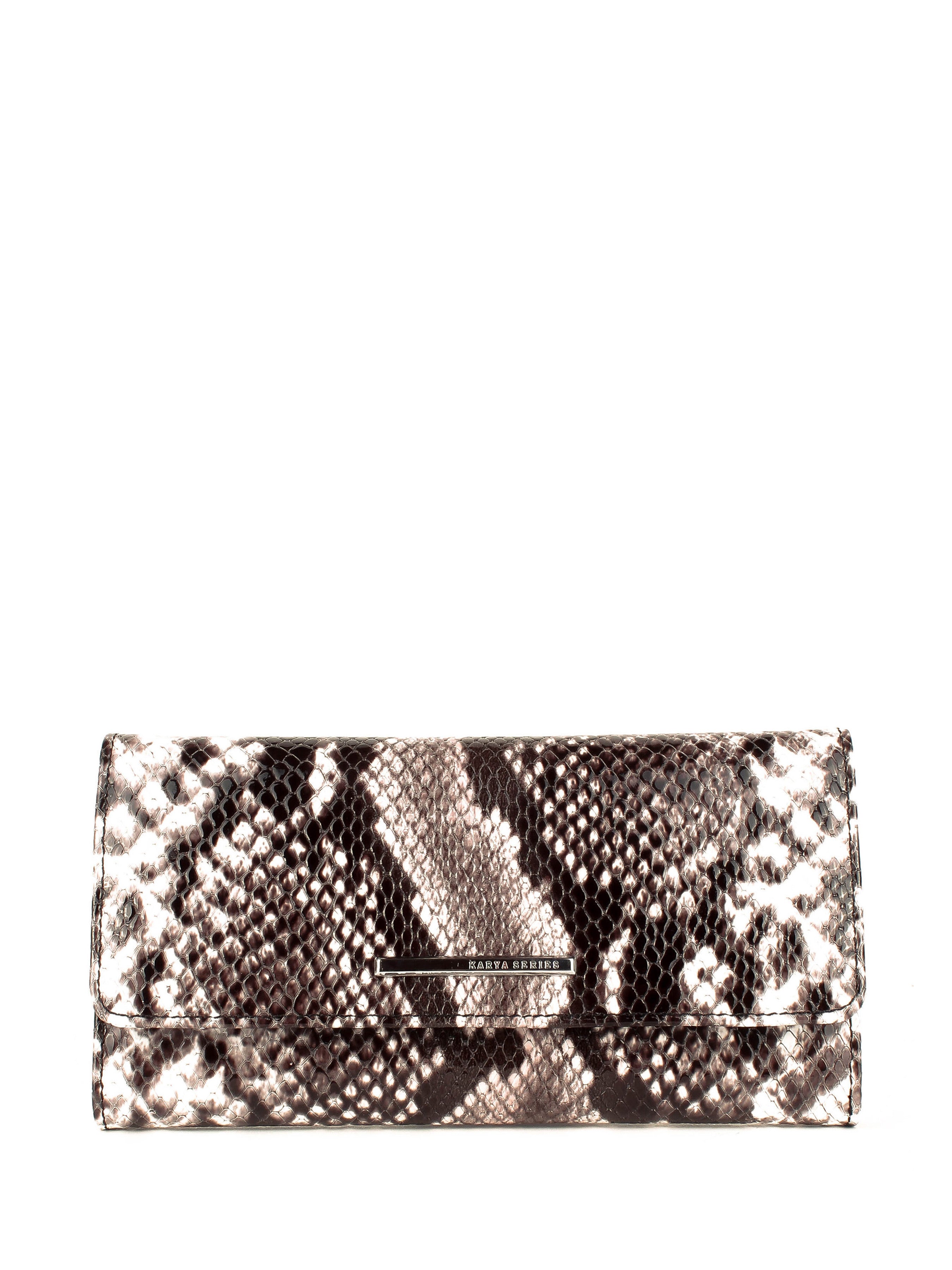 Cartera de piel italiana Gris 1146-536