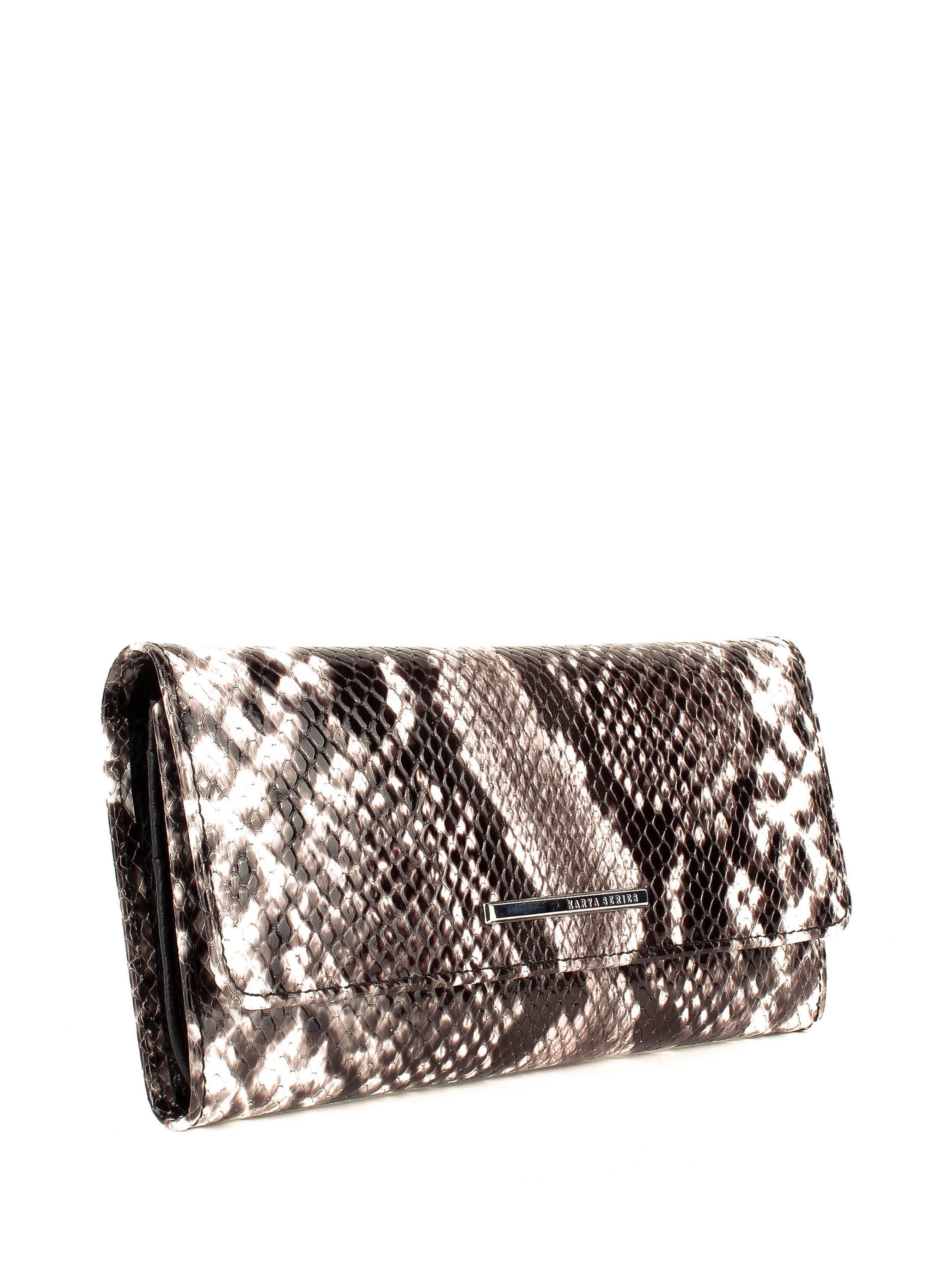 Cartera de piel italiana Gris 1146-536